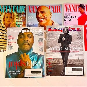 Five Issues of Esquire and Vanity Fair Magazines